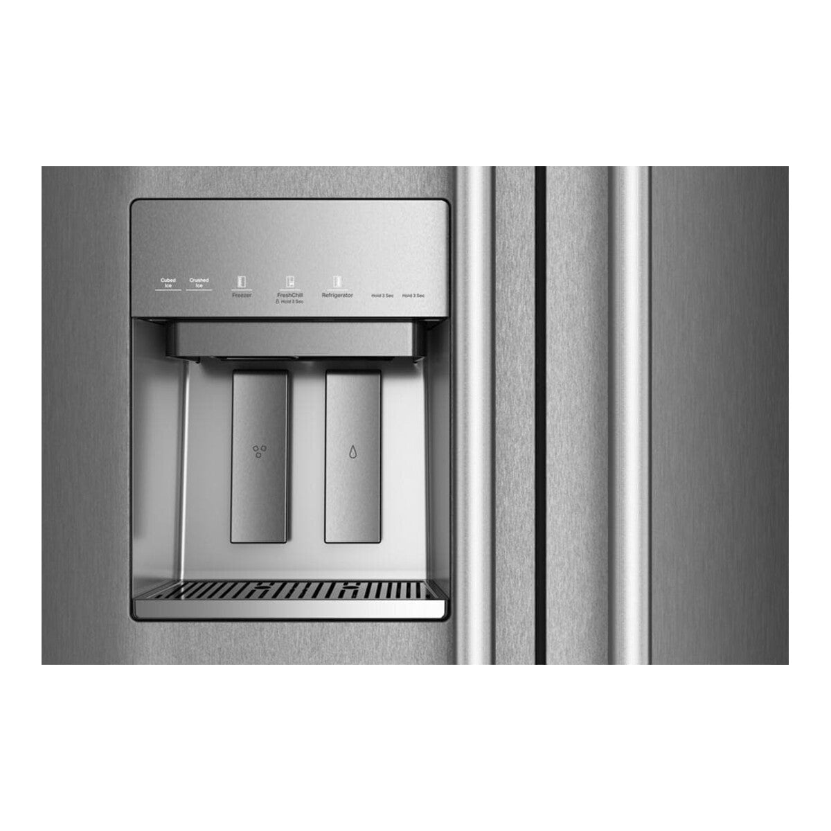 25.1 Cu. Ft. 42-Inch Built-In Side-by-Side Refrigerator with Exterior Water and Ice Dispenser with Measured Fill in PrintShield® Stainless Steel