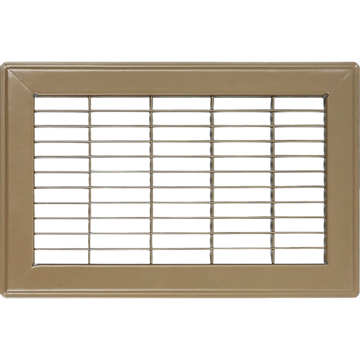Brown steel floor register with multi-louver damper, designed for home improvement and plumbing projects under $50 collection