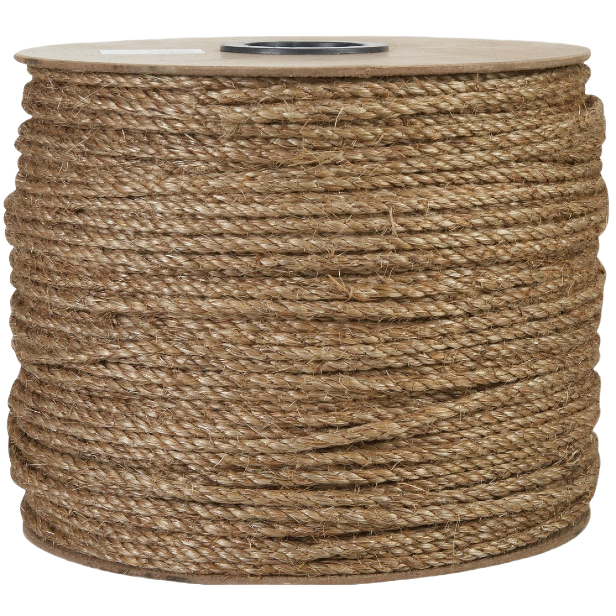 Large spool of natural fiber rope in tan color suitable for home improvement and tool projects