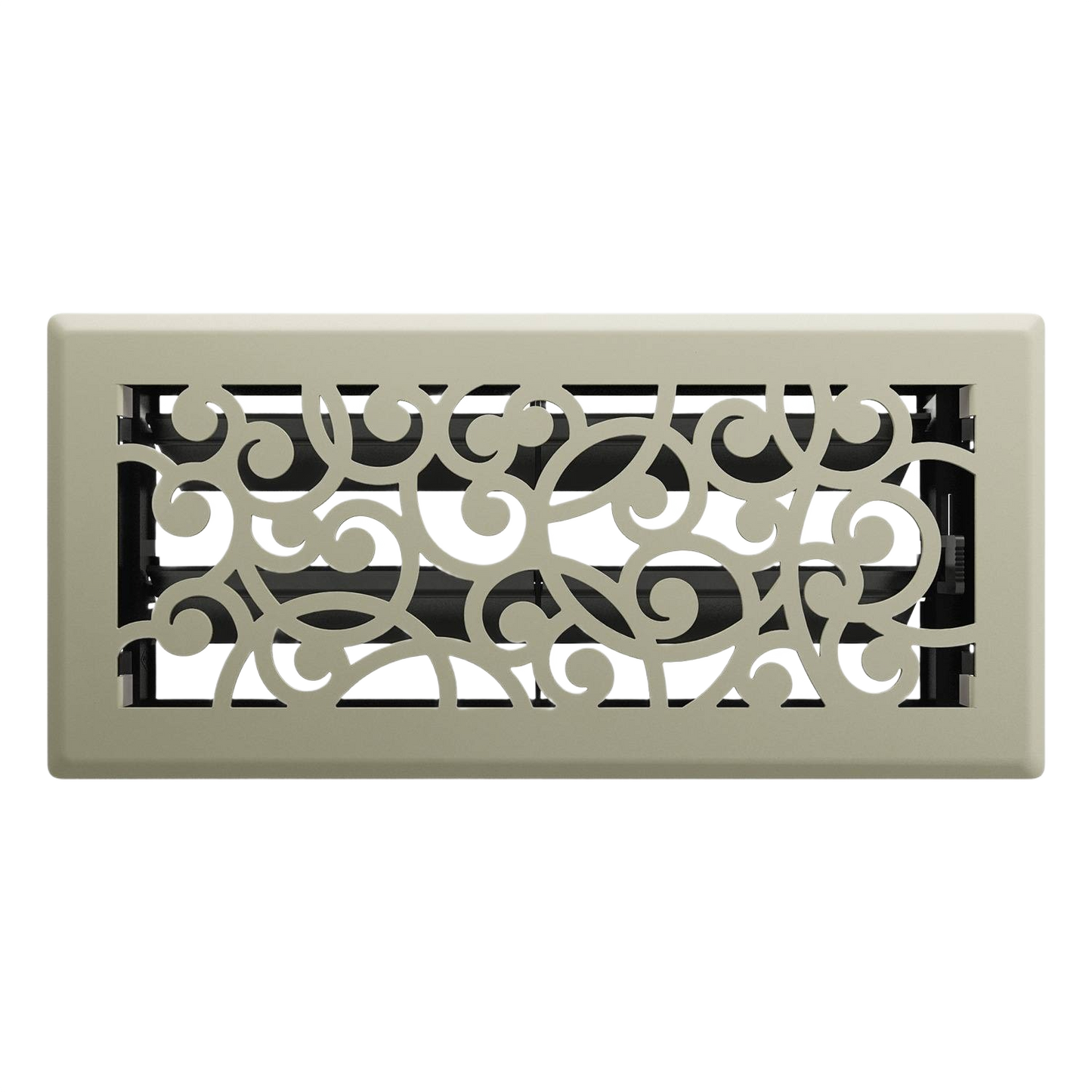Satin nickel floor register with elegant swirling pattern for home improvement in Plumbing and Under $50 collections