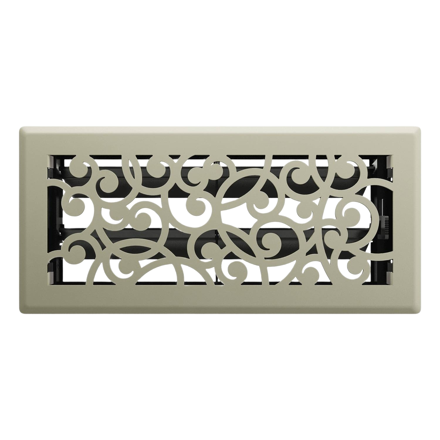 Satin nickel floor register with elegant swirling pattern for home improvement in Plumbing and Under $50 collections