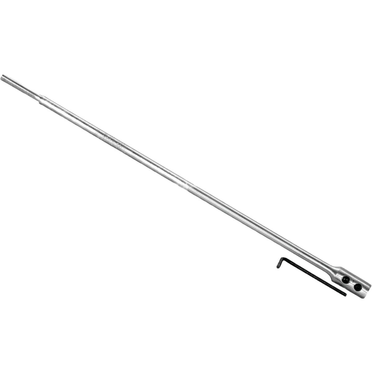 Long metal drill bit extension with double set screw for secure attachment in tool and drill bit accessories collections under $50