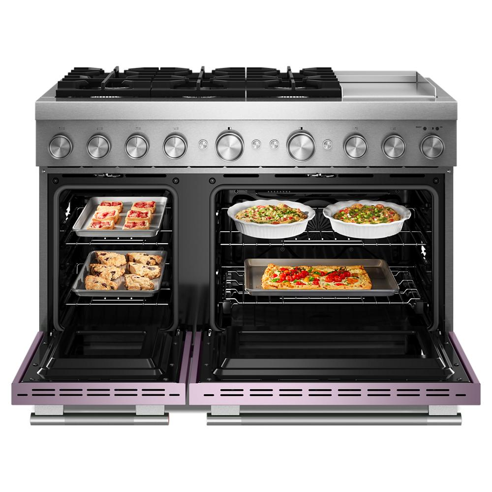 48-Inch 6 Burner Commercial-Style Dual Fuel Range with Griddle