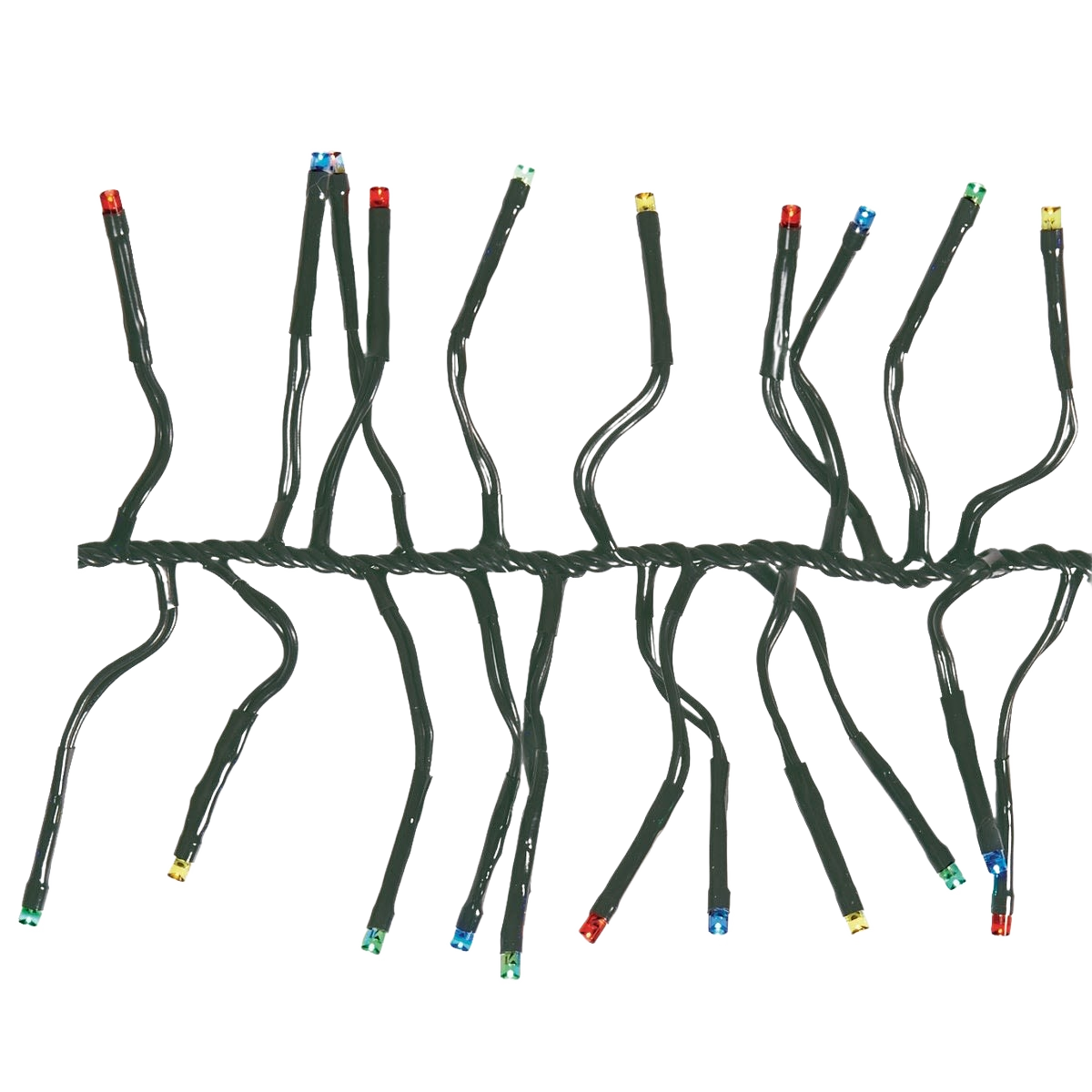 Green wired LED cluster light set with multi-colored bulbs for Christmas lights and home decoration under $100 collections