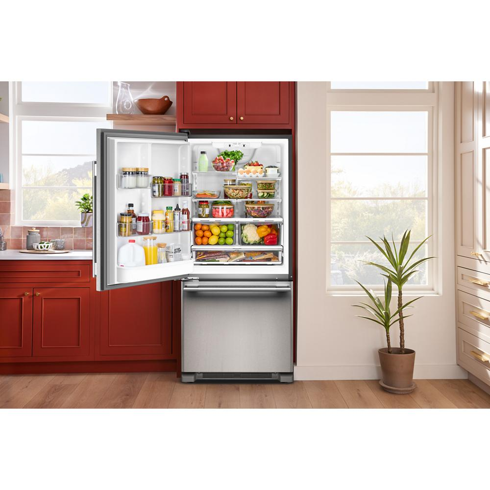 19 Cu. Ft. 30-Inch Standard-Depth Bottom Mount Refrigerator with Left Door Swing