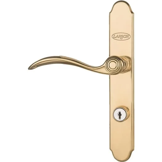Brass curved lever door handle with keyed lock for door accessories and home improvement projects under $100 category