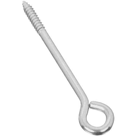Zinc plated lag screw eye with threaded shaft for fasteners and hardware in home improvement projects under $50 collection