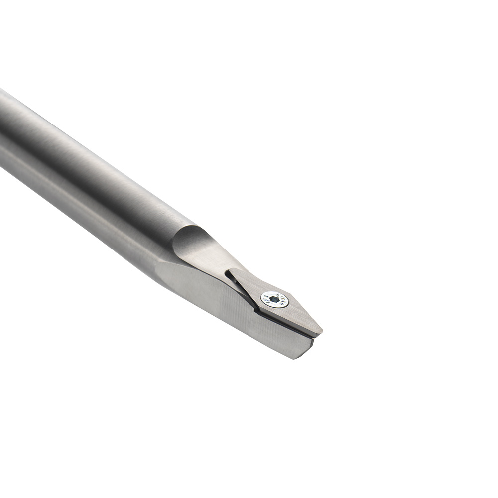 Steel woodturning tool with diamond carbide tip designed for precise shaping in tools and home improvement projects