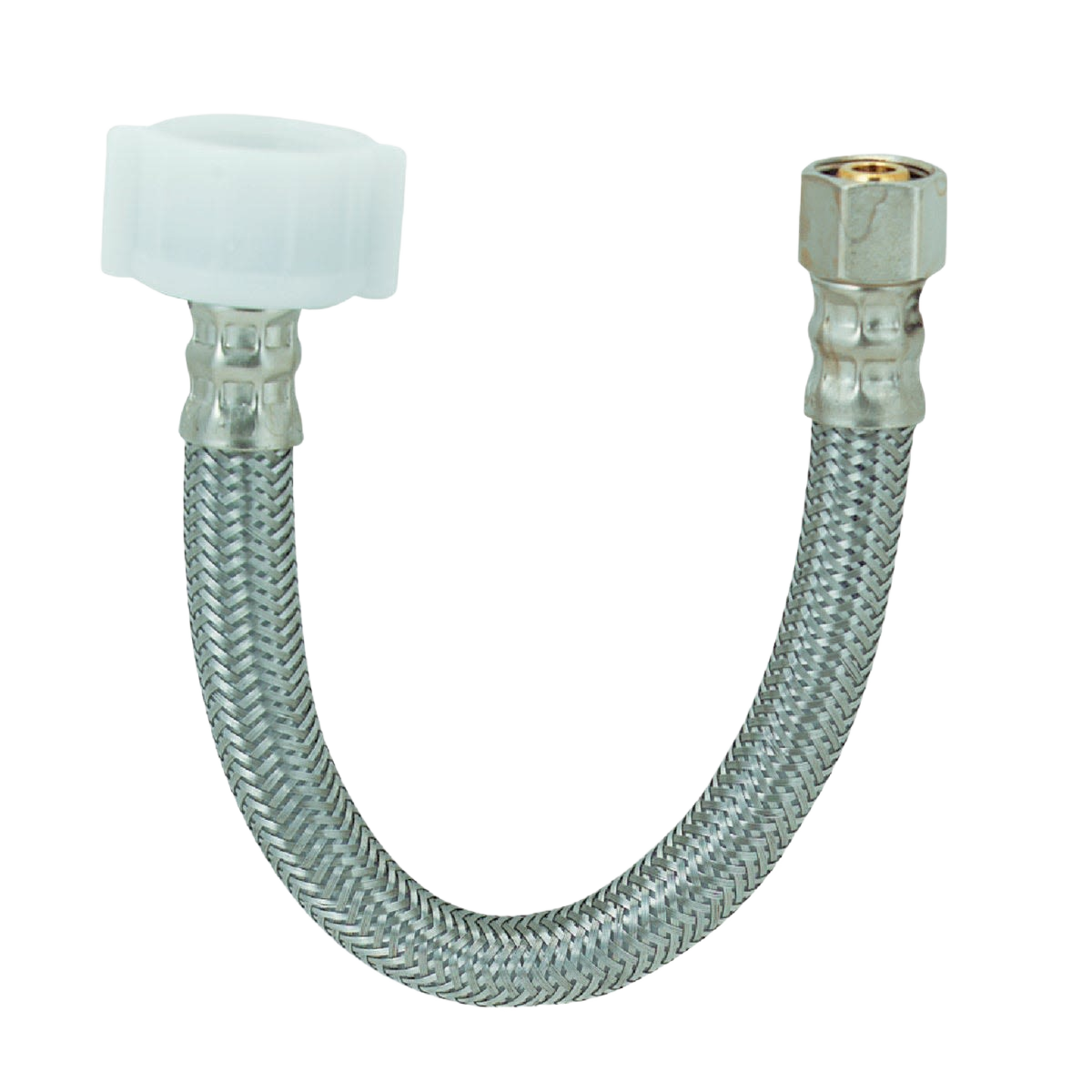 Flexible stainless steel braided toilet connector with PVC core for plumbing and faucet repair projects under $50