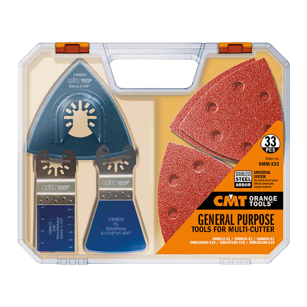 CMT Orange Tools 33 Pc Cutting Accessories Set for Oscillating Multi Tool