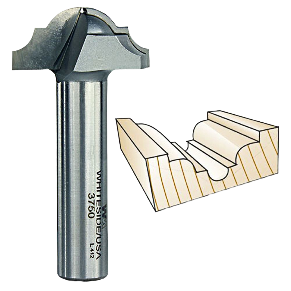 Whiteside Classical round bottom bit with profile example for woodworking in tool accessories and blades and bits collections