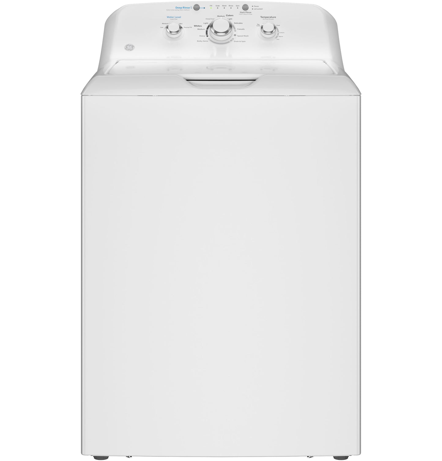 Top-control white washer with large capacity and water level adjustment for efficient home laundry solutions