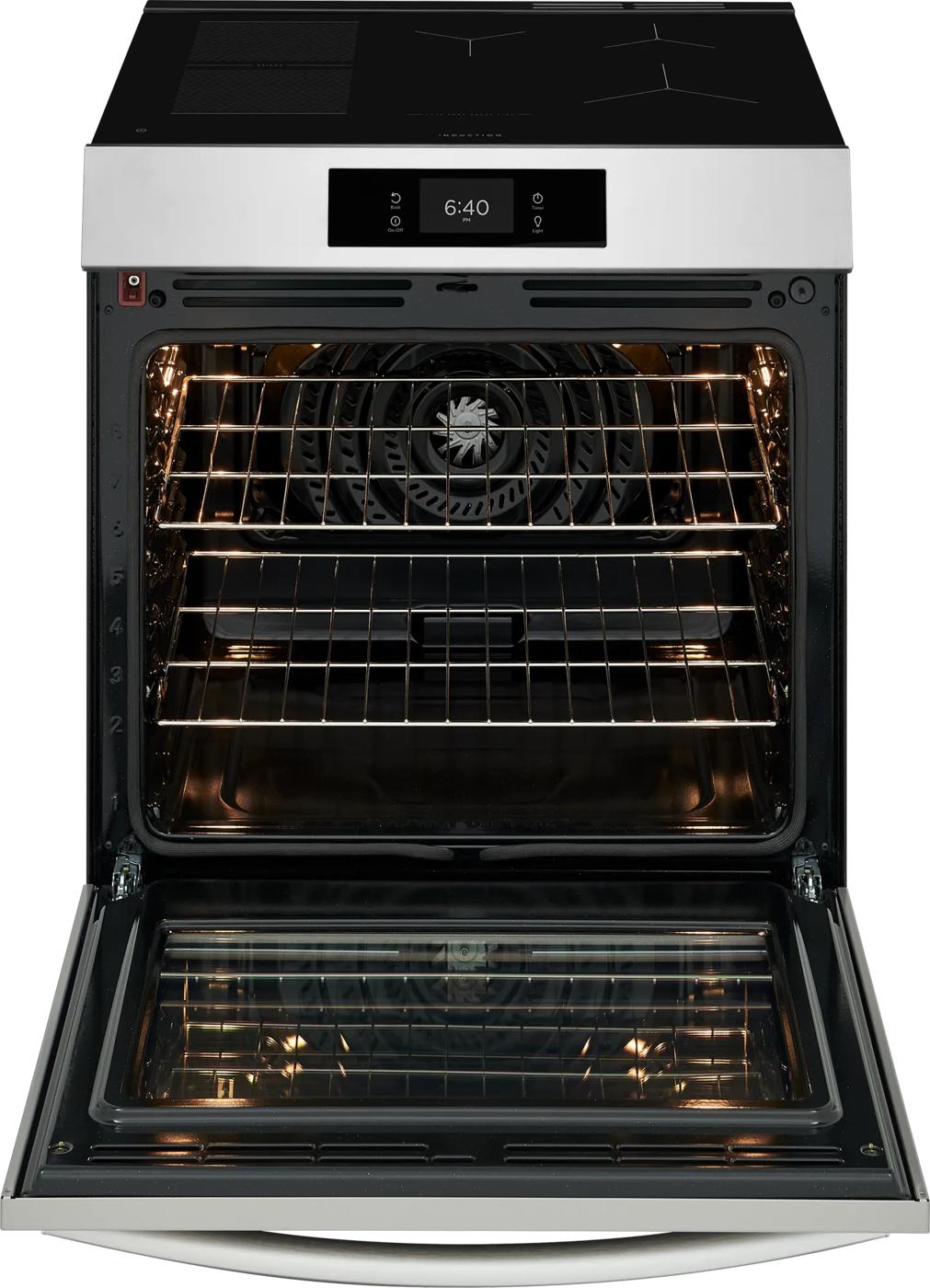 30" Front Control Induction Range with Stone-Baked Pizza