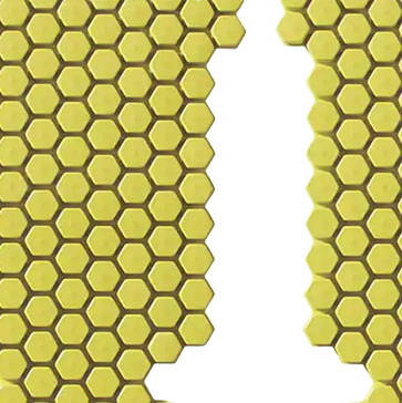 Honeycomb-patterned yellow knee pad inserts designed for durable comfort in Safety and Hardware collections under $50