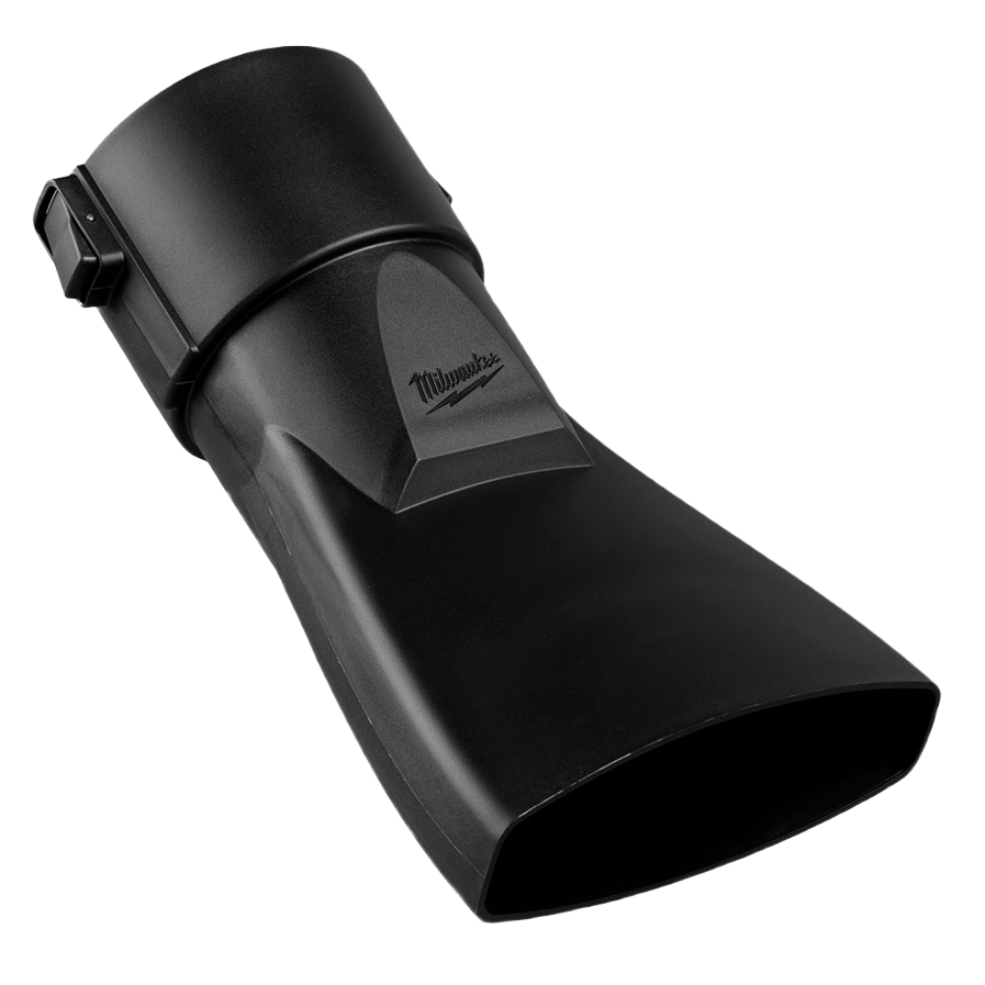 Black angled flare attachment for blower tools with sturdy plastic build from Milwaukee collection under $50
