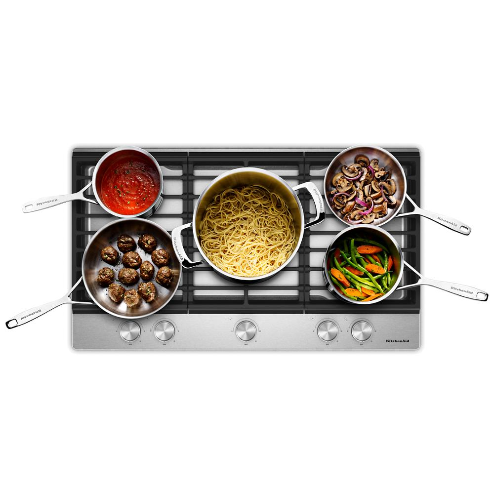 KitchenAid® 36 in. Gas Cooktop with 5 Versatile Burners