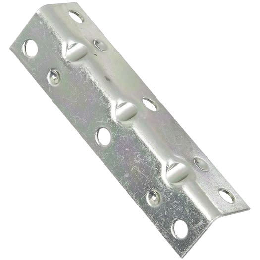 Zinc corner brace with multiple mounting holes for sturdy building hardware and home improvement projects under $50 collections