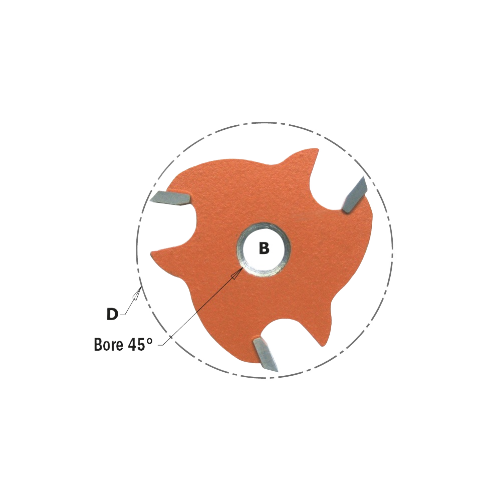 CMT Orange Tools 1-7/8” x 5/32” Slot Cutter, 8mm Bore