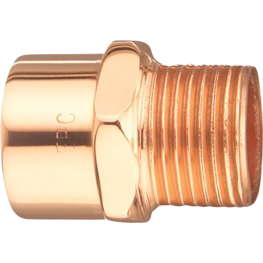 Mueller Streamline 1/2" x 3/8" Male Copper Adapter