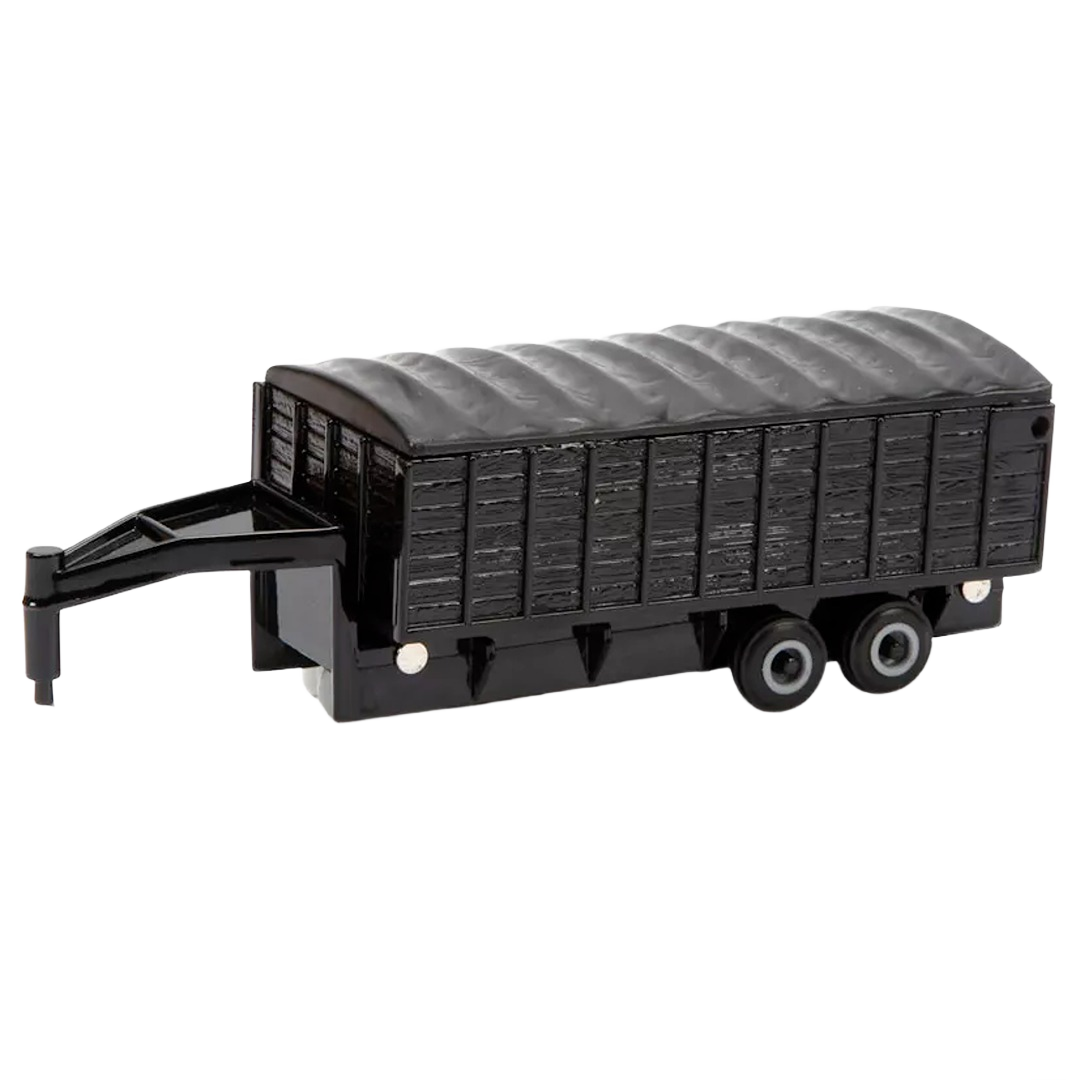 Miniature black grain trailer model with sturdy die-cast frame and plastic wheels in Toys & Games and Vehicles collections