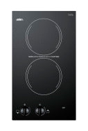 12" Wide 230V 2-Burner Radiant Cooktop