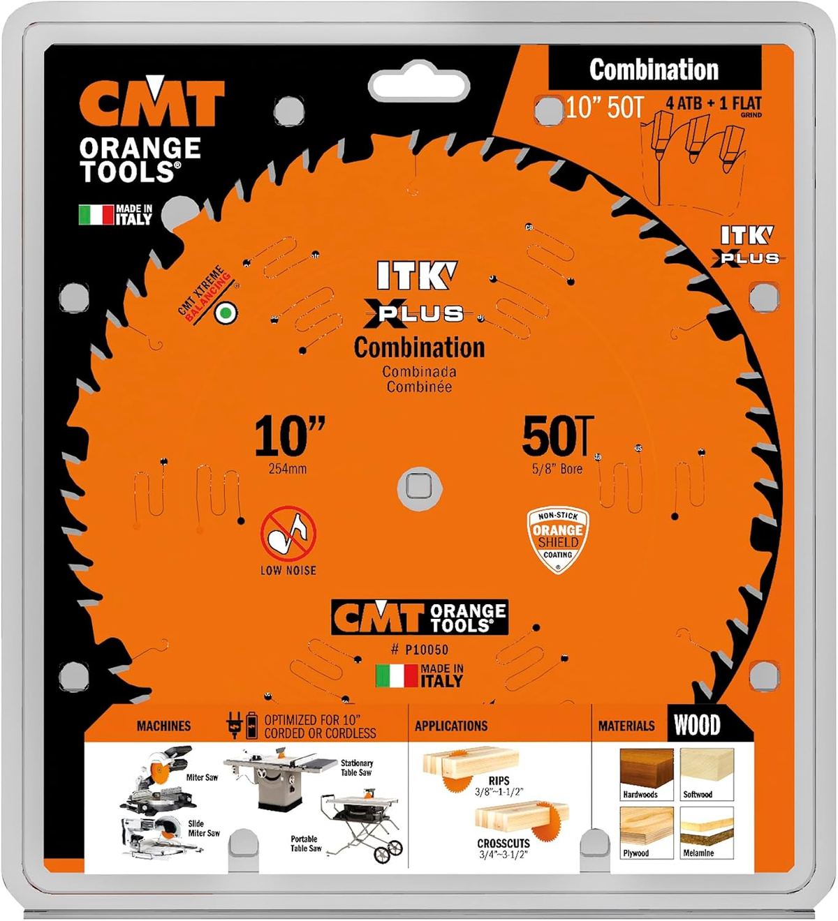 CMT Orange Tools 10" 50T Itk-Xplus® Combination Saw Blade