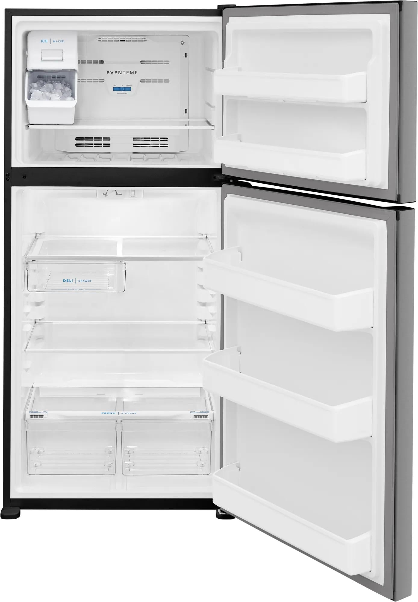 18 cu. ft. top freezer refrigerator with spacious adjustable shelves and door storage in kitchen appliances collection