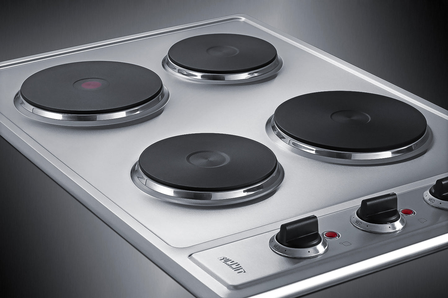 30" Wide 208/240V 4-Burner Solid Disk Cooktop