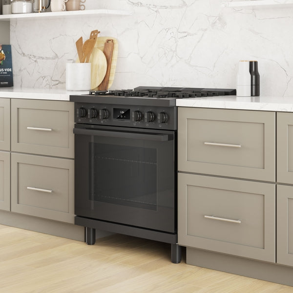800 Series, Gas Freestanding Range, 30'', Black Stainless Steel