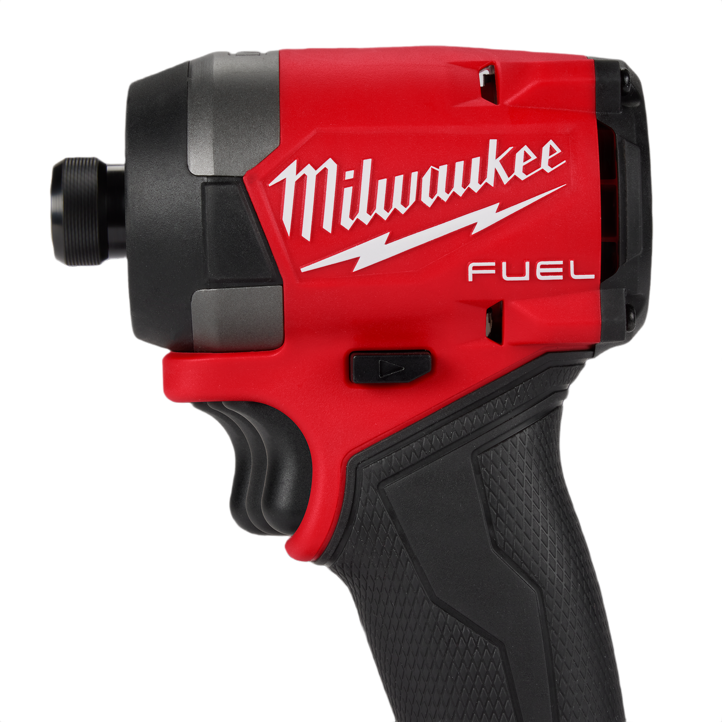 Compact red and black cordless impact driver with textured grip for improved handling in tools and home improvement projects
