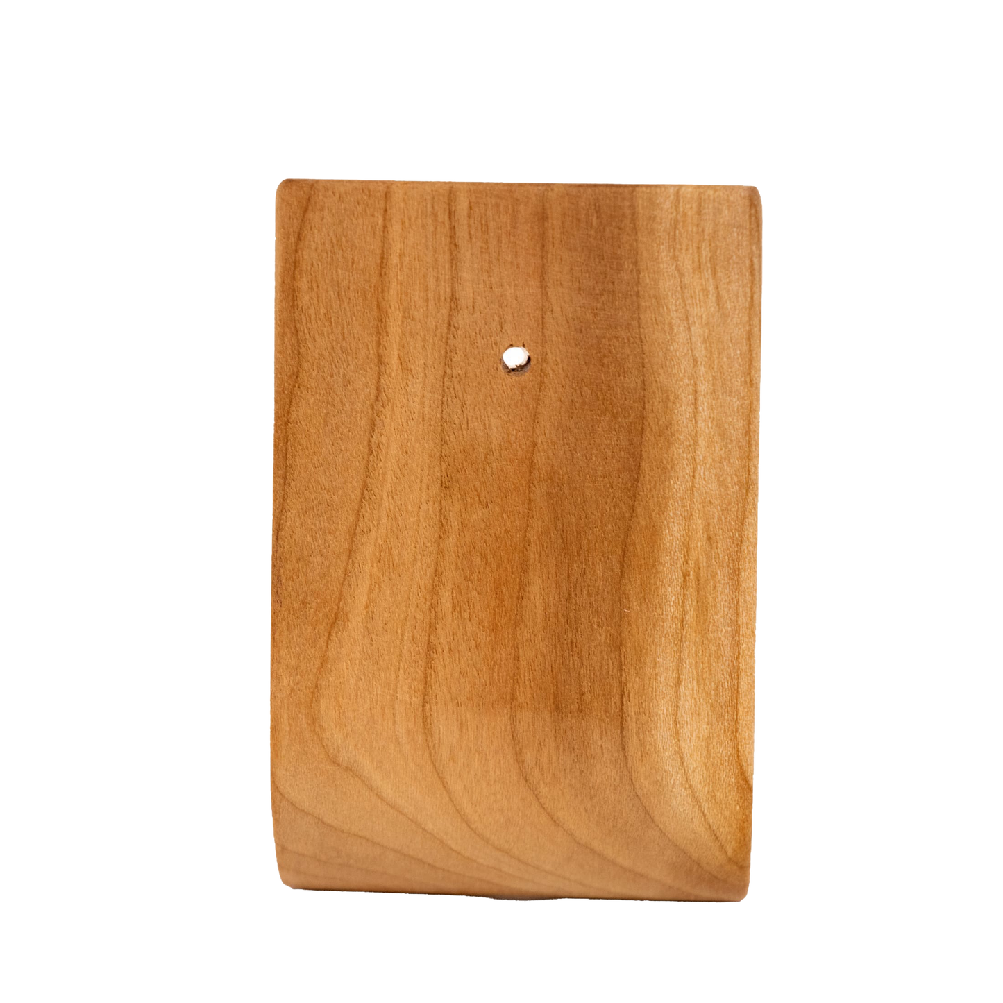 Unfinished cherry wood noodle cutter with smooth curved edges for kitchenware and home cooking tools collections