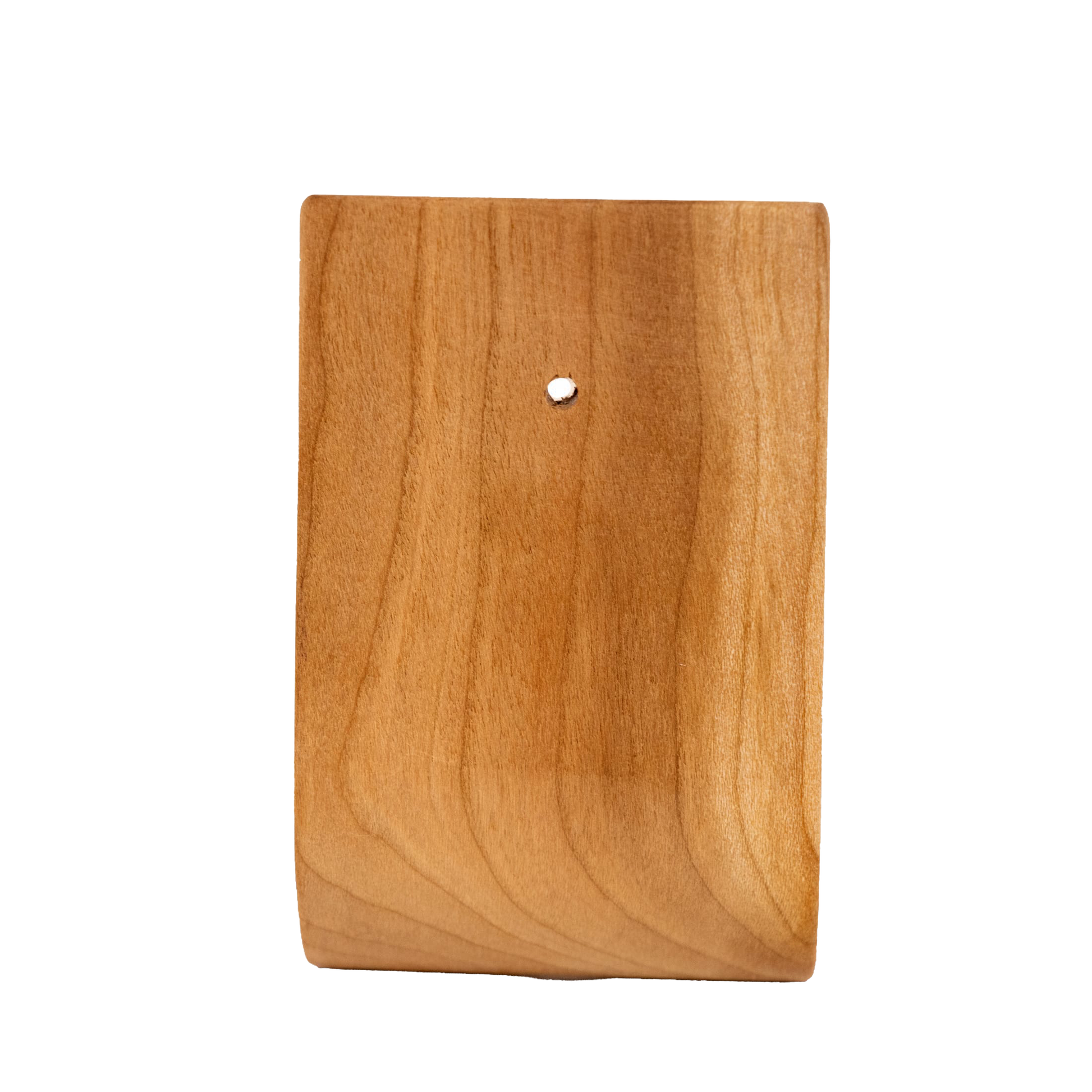 Unfinished cherry wood noodle cutter with smooth curved edges for kitchenware and home cooking tools collections
