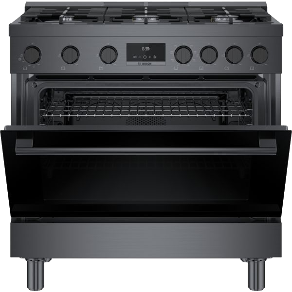 800 Series, Dual Fuel Freestanding Range, 36'', Black Stainless Steel