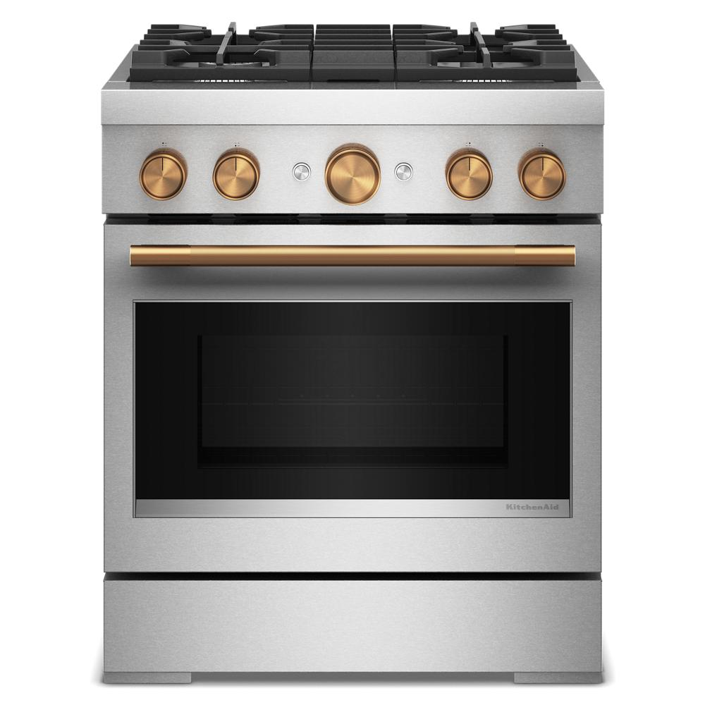 30-Inch 4 Burner Commercial-Style Dual Fuel Range with No Preheat Air Fry Mode