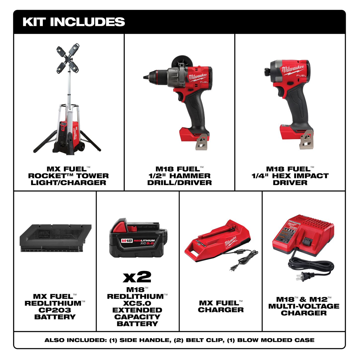 Milwaukee MX FUEL™ ROCKET™ Tower Light/Charger Kit