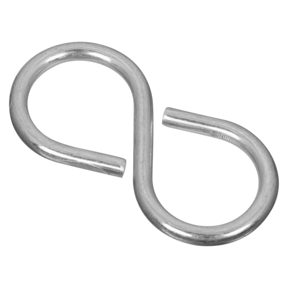 Zinc-plated light closed S hook for versatile fastening in hardware, hooks & eyes, and fasteners collections under $50