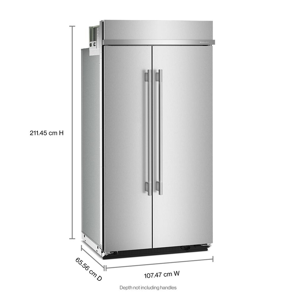 25.5 Cu. Ft. 42-Inch Built-In Side-by-Side Refrigerator with Signature Platinum Interior in PrintShield® Finish