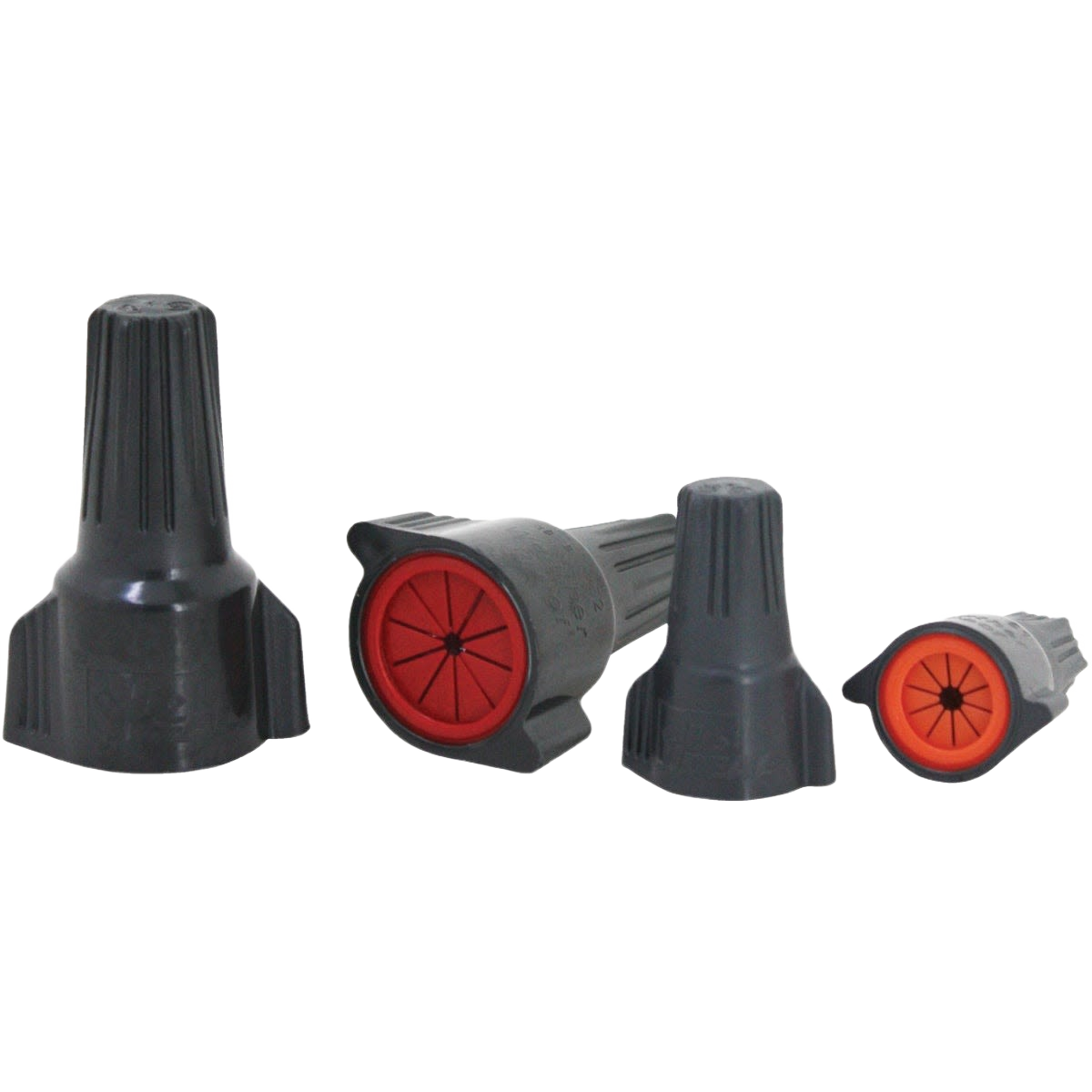 Set of assorted black weatherproof wire connectors with red sealing inserts for electrical and home improvement use under $50