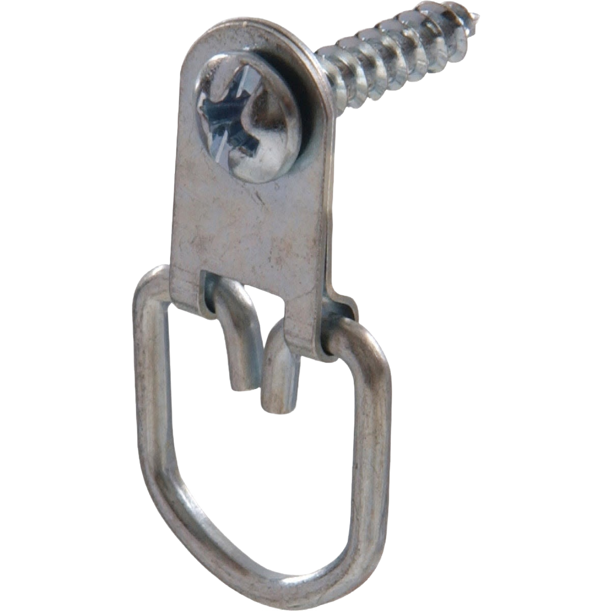 Small metal wire D-ring with screw for hanging pictures and mirrors from hardware fasteners collection under $50