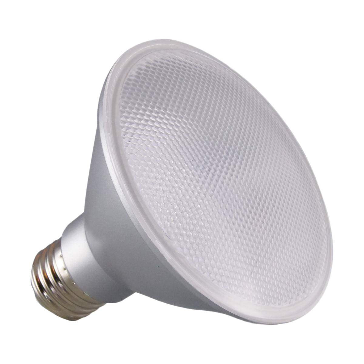 LED PAR30 medium base light bulb with neutral white light and 25-degree beam for lighting and home improvement projects