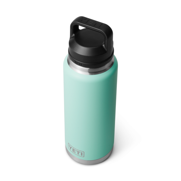 Matte light teal insulated stainless steel 36 oz bottle with black chug cap from Drinkware and Kitchen & Kitchenware collections under $100