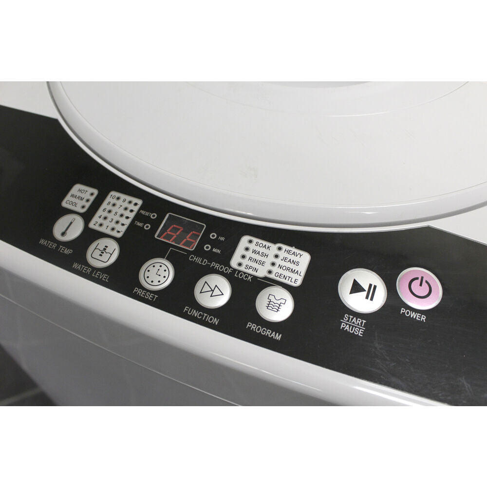 12 lbs Portable Washer, 4 Wash Programs, Digital Controls, Child Lock
