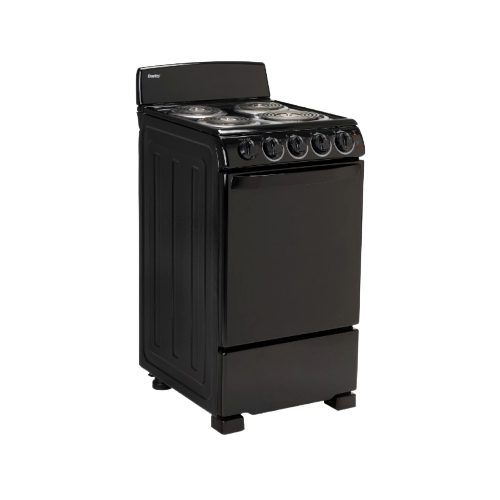 20" Electric Range, Coil Elements,Push & Turn Safety Knobs,Manual Clean