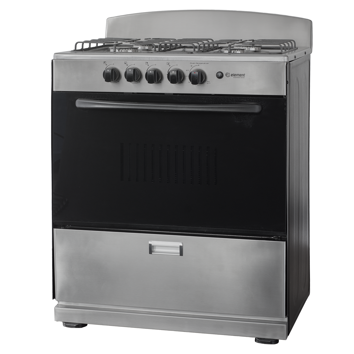 Stainless steel 30-inch gas range with four burners, front control knobs, spacious oven, and lower storage drawer for Ranges, Gas Ranges, Kitchen & Kitchenware, Appliances, and Ranges & Cooktops collections.