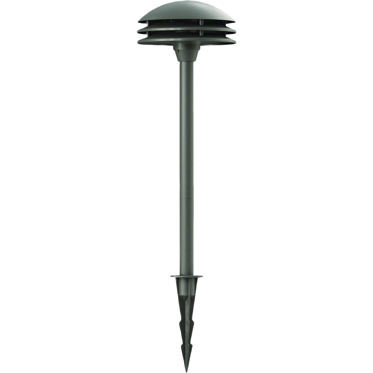 Espresso finish outdoor LED path light with pagoda-style top for lighting and electrical home improvement collections under $100
