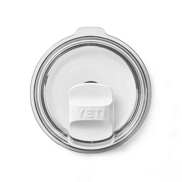 Clear tumbler lid with white magnetic slider for easy customization of drinkware in kitchen and tableware collections