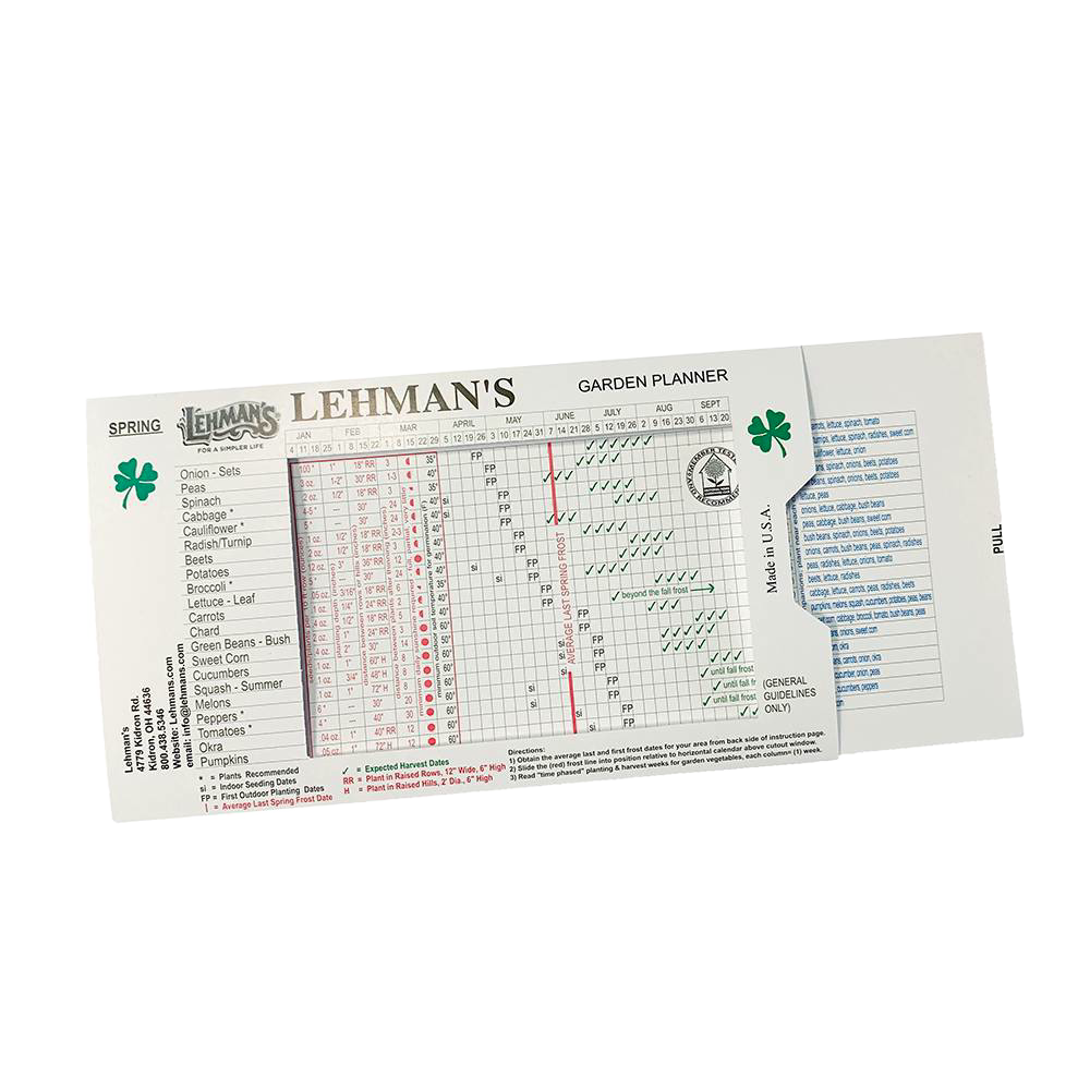 Seasonal garden planner chart with planting schedules and crop guidelines, part of kitchenware and home improvement tools collection