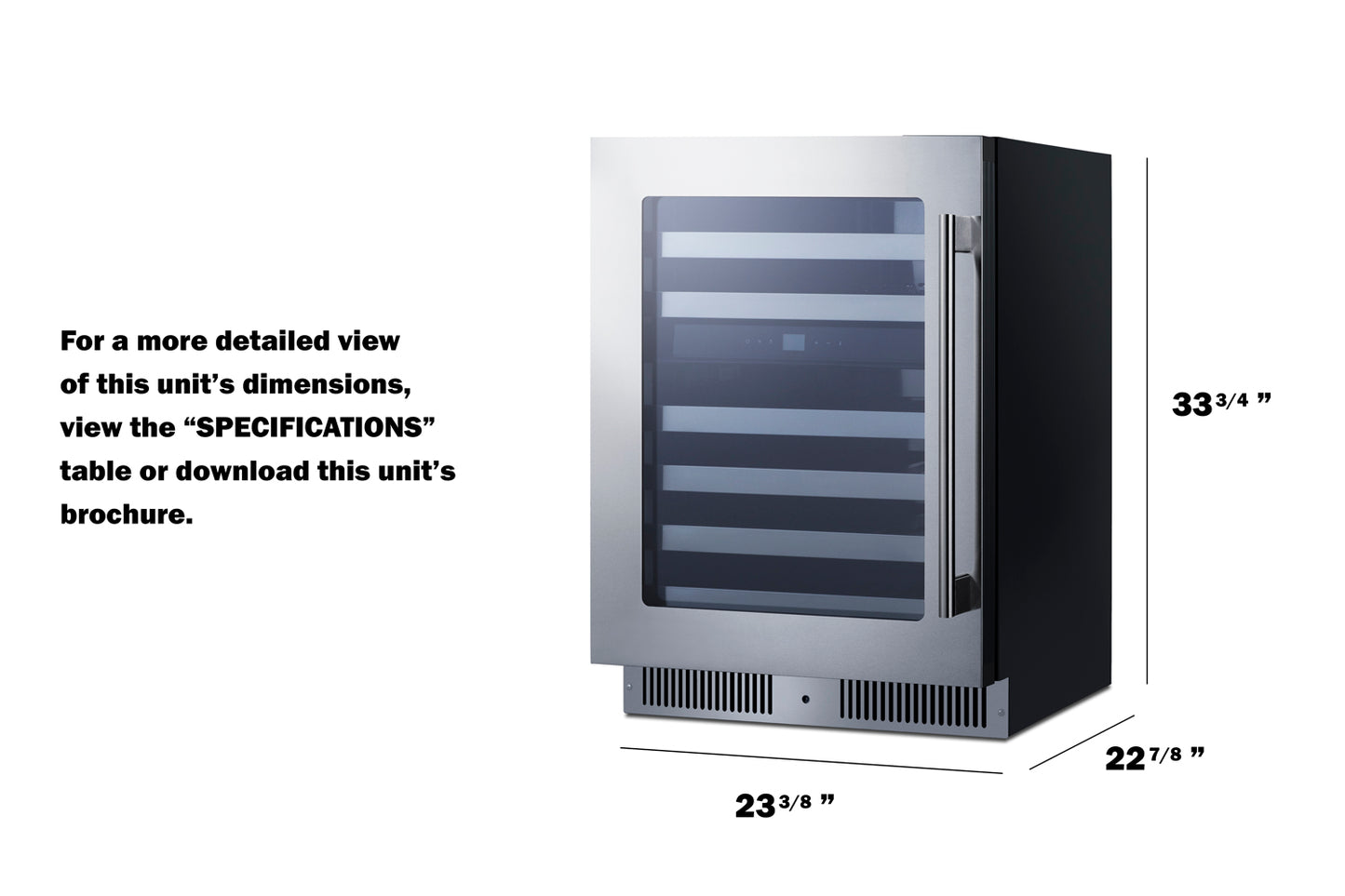 24" Dual Zone Built-In Wine Cellar