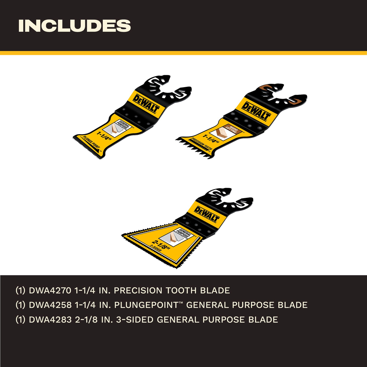 DEWALT OSC 3-Pc. General Purpose Assortment