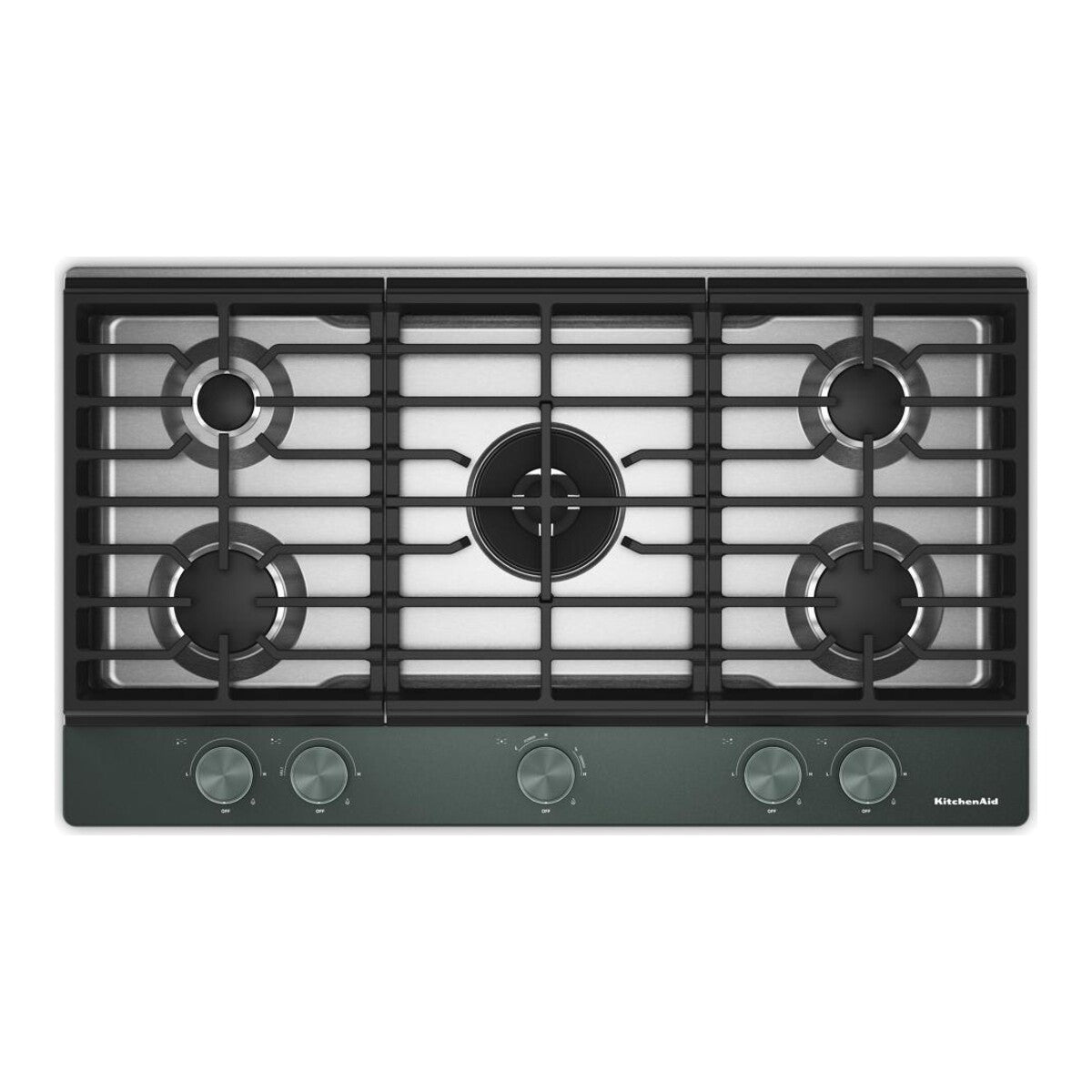 KitchenAid® 36 in. Gas Cooktop with 5 Burners and Integrated Wok Grate